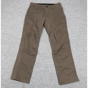Kuhl Pants Mens 32x30 Brown Rydr Canvas Vintage Patina Dye Outdoor Work Rugged